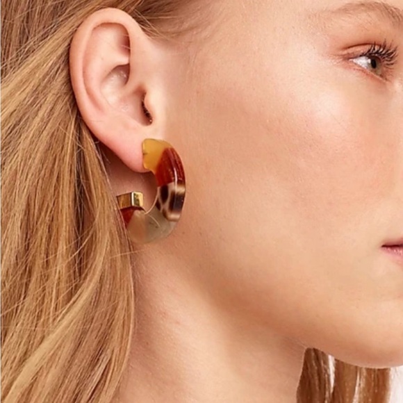J.Crew Made-in-Italy Mixed Acetate Hoop Earrings - Picture 5 of 6